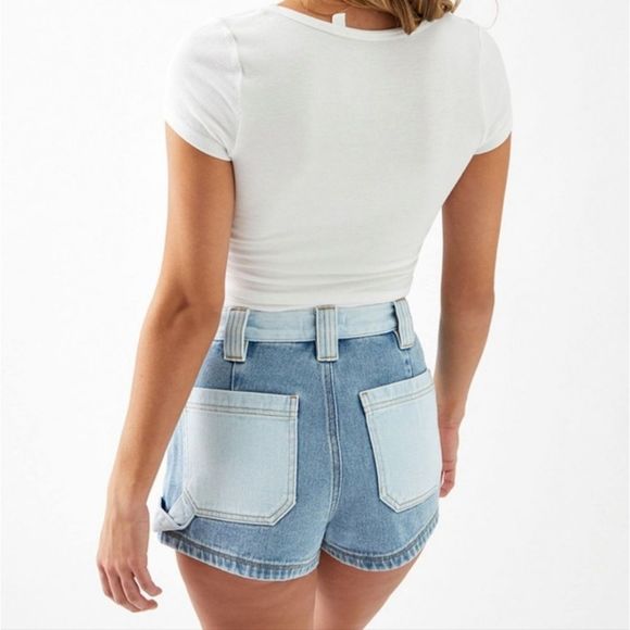 PACSUN NWT 2-tone Denim Shorts 23 - Picture 3 of 7